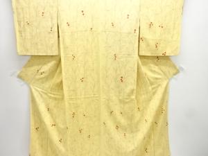 絞り草の実模様付け下げ小紋着物